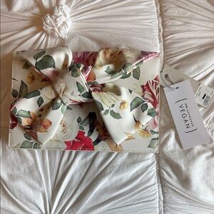 Floral Bow Vegan Clutch